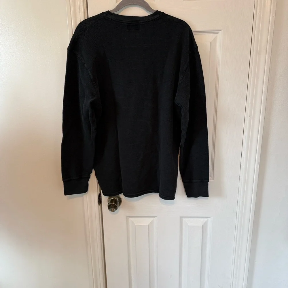Polo Ralph Lauren Black Waffle Knit Thermal Long Sleeve Shirt Men’s XL